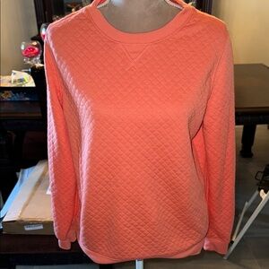 St. John's Bay Boxy Long Sleeve Sweatshirt in Orange